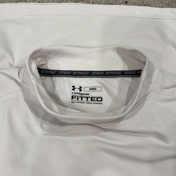 Under Armour coldgear Fitted Long Sleeve in White - Size M - Picture 3 of 3